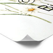 ウェルカムベビーホワイトグースバースデーパーティーかわいい ポスター (角)