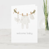 ウェルカムベビーボホーおめでとうカード カード (正面)