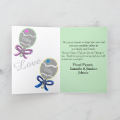 ウェルカムベビーボーイガールツインズ誕生統計カード 案内状 (内部)