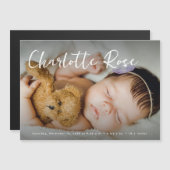 ウェルカムベビーモダンガールカスタムの写真の統計 (正面/裏面)