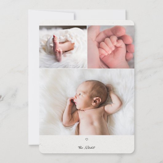 ウェルカムベビーユーカリプスグリーナリーモノグラム誕生 案内状 (裏面)