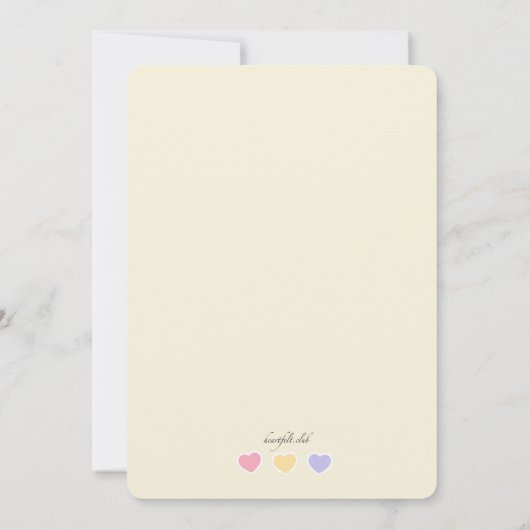 ウェルカムベビー散水シャワー 招待状 (裏面)