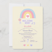 ウェルカムベビー散水シャワー 招待状 (正面)