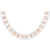 ウェルカムベビー男女兼用ツインズバンティングバナー バンティングフラッグ (全)