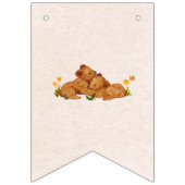 ウェルカムベビー男女兼用ツインズバンティングバナー バンティングフラッグ (第1の旗)