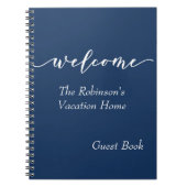ウェルカムホリデーバケーションホームゲストブックサインイン ノートブック (正面)