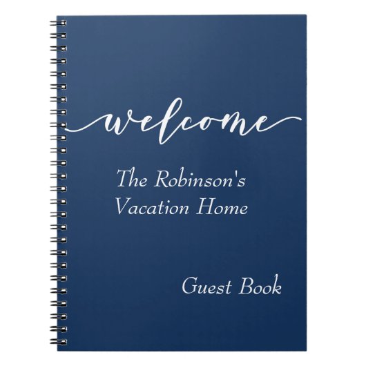 ウェルカムホリデーバケーションホームゲストブックサインイン ノートブック (正面)
