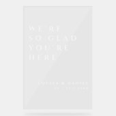 ウェルカムホワイトインクウェディングサイン アクリルサイン (正面)