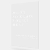 ウェルカムホワイトインクウェディングサイン アクリルサイン (傾斜)