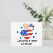 ウェルカムホームじいちゃんスティックフィギュアベビー ポストカード (スタンド正面)