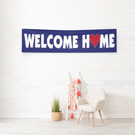 ウェルカムホームとハート 横断幕 (インサイチュ)