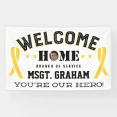 ウェルカムホームイエローリボン軍隊メンバ 横断幕 (横)