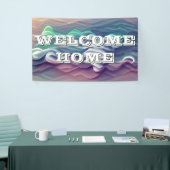 ウェルカムホームウェーブグラデーションバナー 横断幕 (トレードショー)