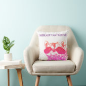ウェルカムホームウッドランドピンクラクーン クッション (椅子)