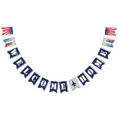 ウェルカムホームエアフォース軍隊戦闘機ジェットバナー バンティングフラッグ (全)