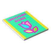 ウェルカムホームエキストラブライトフラワーデザイン ノートパッド (アングル)