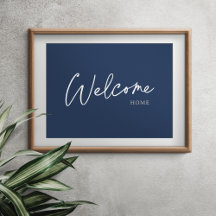 ウェルカムホームエレガントインクスクリプモダントシンプル