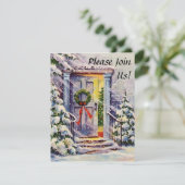 ウェルカムホームカスタムクリスマス招待状 招待状 (スタンド正面)