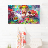 ウェルカムホームカスタムビニールバナー3' x 5'バナー 横断幕 (インサイチュ)