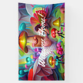 ウェルカムホームカスタムビニールバナー3' x 5'バナー 横断幕 (縦)