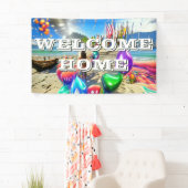 ウェルカムホームカスタムビニールバナー3' x 5'バナー 横断幕 (インサイチュ)