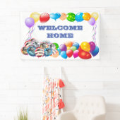 ウェルカムホームカスタムビニールバナー3' x 5'バナー 横断幕 (インサイチュ)