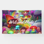 ウェルカムホームカスタムビニールバナー3' x 5'バナー 横断幕 (横)