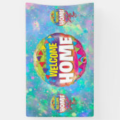 ウェルカムホームカスタムビニールバナー3' x 5 横断幕 (縦)