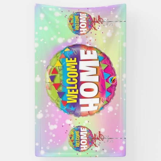 ウェルカムホームカスタムビニールバナー3' x 5 横断幕 (縦)