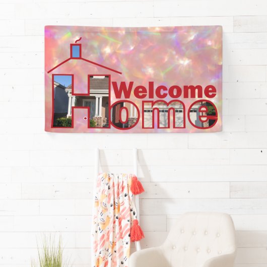 ウェルカムホームカスタムビニールバナー3' x 5 横断幕 (インサイチュ)