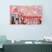 ウェルカムホームカスタムビニールバナー3' x 5 横断幕 (トレードショー)