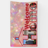 ウェルカムホームカスタムビニールバナー3' x 5 横断幕 (縦)