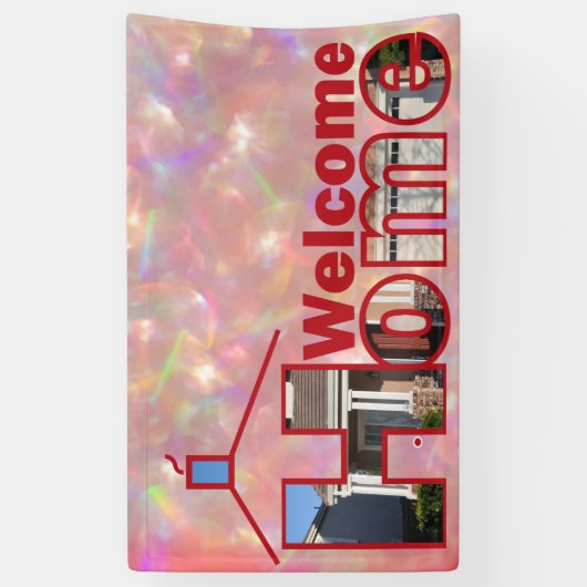 ウェルカムホームカスタムビニールバナー3' x 5 横断幕 (縦)