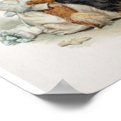 ウェルカムホームカワイイヴィンテージテリアドッグ ポスター (角)