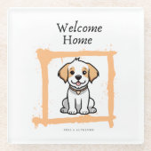 ウェルカムホームガラスコースター ガラスコースター (正面)