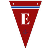 ウェルカムホームクラシックパパ航海のいかりストライプ バンティングフラッグ (第2の旗)