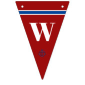 ウェルカムホームクラシックパパ航海のいかりストライプ バンティングフラッグ (第1の旗)