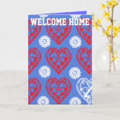 ウェルカムホームグリーティングカード – ハート – 米軍 カード (黄色い花)