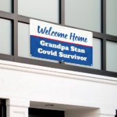 ウェルカムホームコビッドサバイバーナネームテンプレート 横断幕 (ビルの外側)