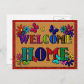 ウェルカムホームサインバタフライフローラ ポストカード (正面/裏面)