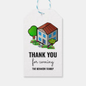 ウェルカムホームサンキューユー引っ越し祝いパーティーパーティーの好意 ギフトタグ (裏面)