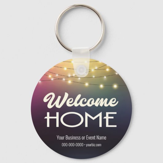 ウェルカムホームストリングライトビジネスプロモーションキーチェーン キーホルダー (正面)
