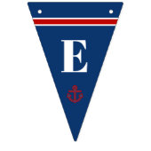 ウェルカムホームソクラシックン航海のいかりストライプ バンティングフラッグ (第2の旗)