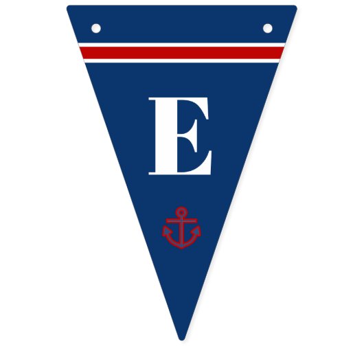 ウェルカムホームソクラシックン航海のいかりストライプ バンティングフラッグ (第2の旗)