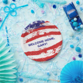 ウェルカムホームソルジャー軍隊ホームカミング旗 ペーパープレート (パーティー)