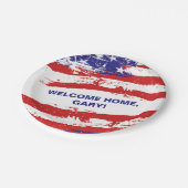 ウェルカムホームソルジャー軍隊ホームカミング旗 ペーパープレート (アングル)
