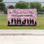 ウェルカムホームソルジャー | 軍隊ガーリーピンク 横断幕 (インサイチュ)