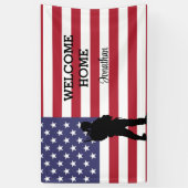ウェルカムホームソルジャー | 軍隊フラグのバナー 横断幕 (縦)
