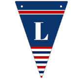 ウェルカムホームソンクラシック赤白青ストライプ バンティングフラッグ (第3の旗)