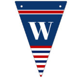 ウェルカムホームソンクラシック赤白青ストライプ バンティングフラッグ (第1の旗)